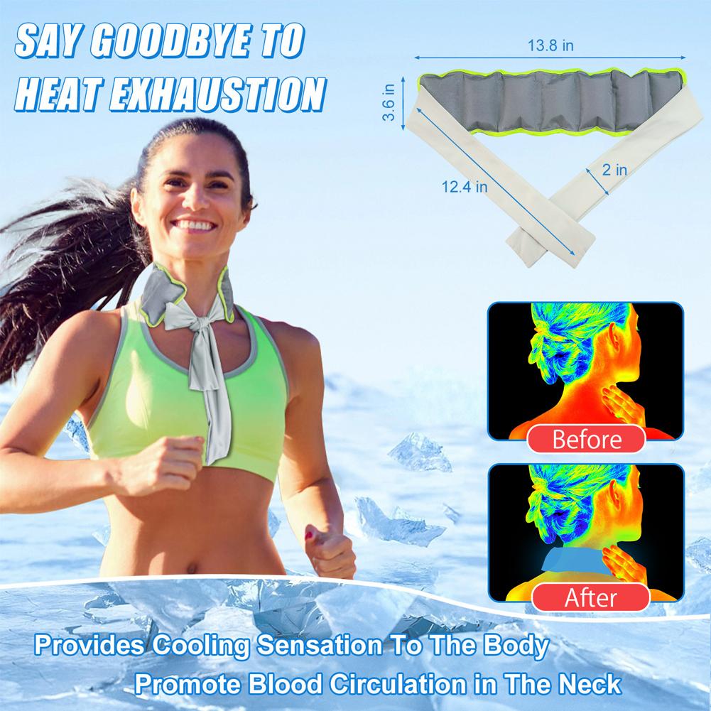 Energy Gel Pack - Sciarpa rinfrescante riutilizzabile con gel freddo