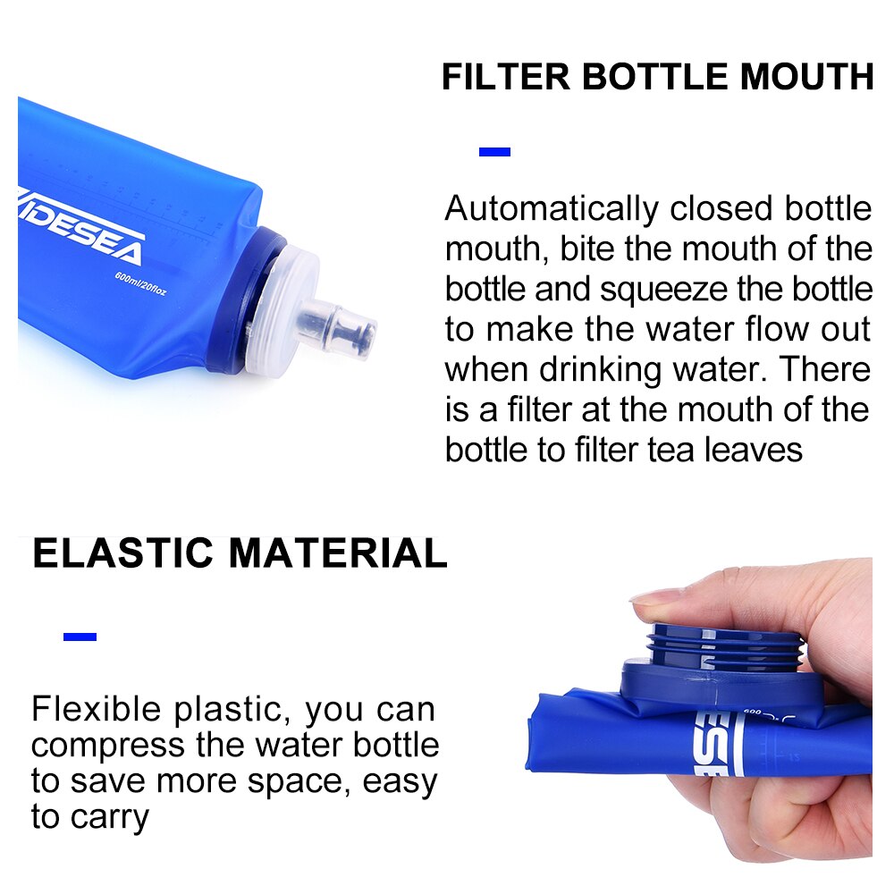 Widesea Camping 600ml bottigli - Running Gear Water recensione e prezzo