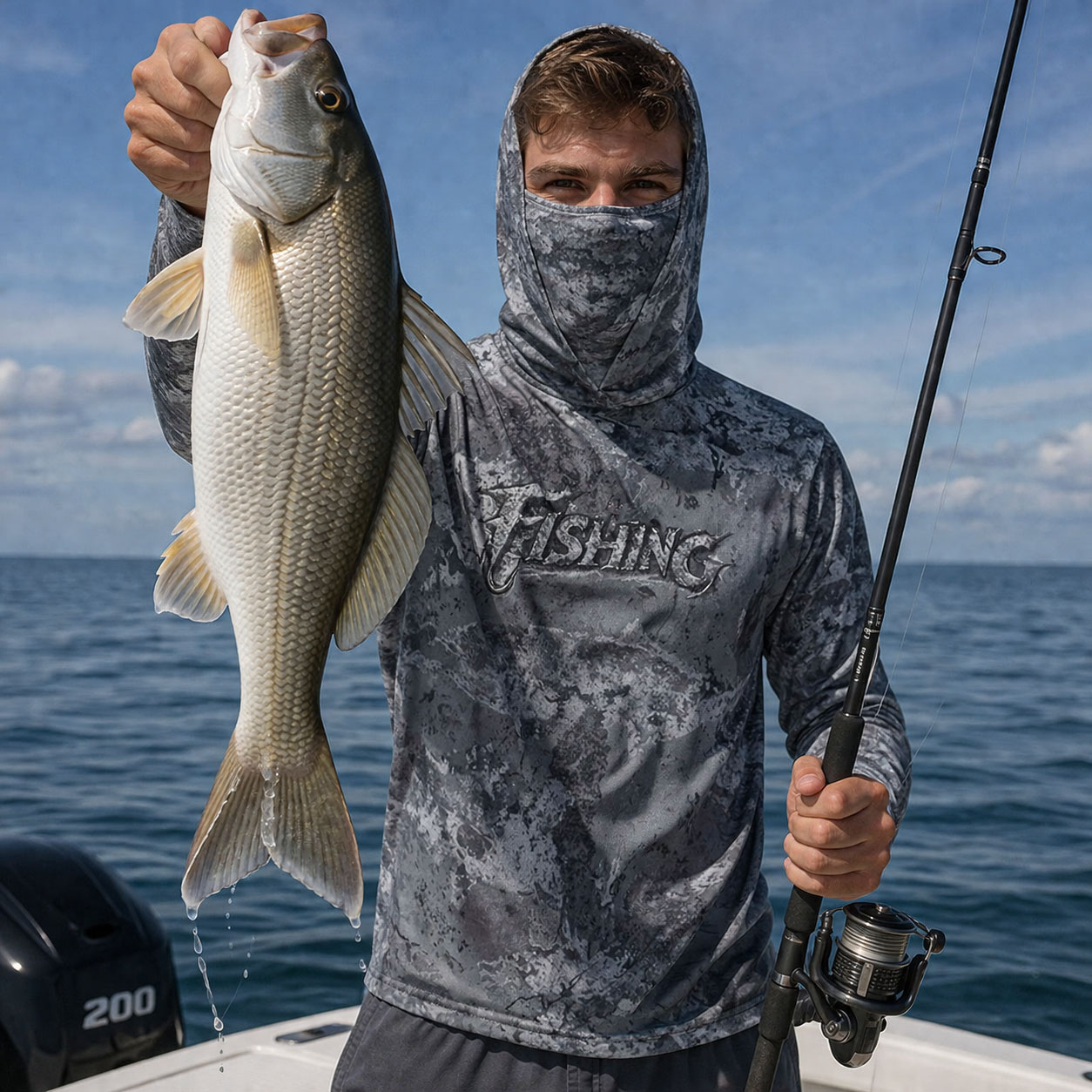 T-shirt da pesca con cappuccio - Running Gear Usa recensione e prezzo