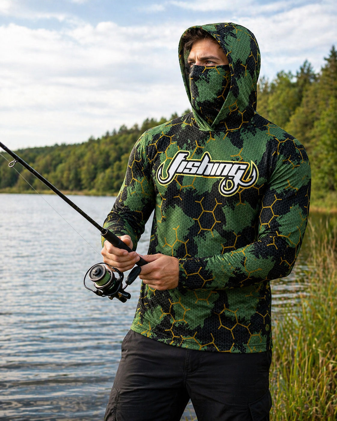 T-shirt da pesca con cappuccio - Running Gear Usa recensione e prezzo